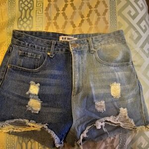 BLUE SAVVY BLUE JEAN SHORTS